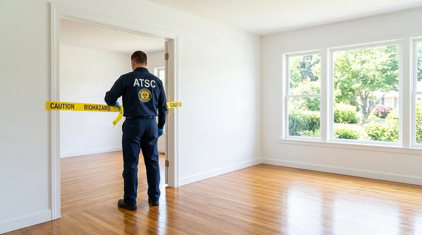 Certified biohazard cleanup crew performing Decomposition Cleanup in Sunset Hills